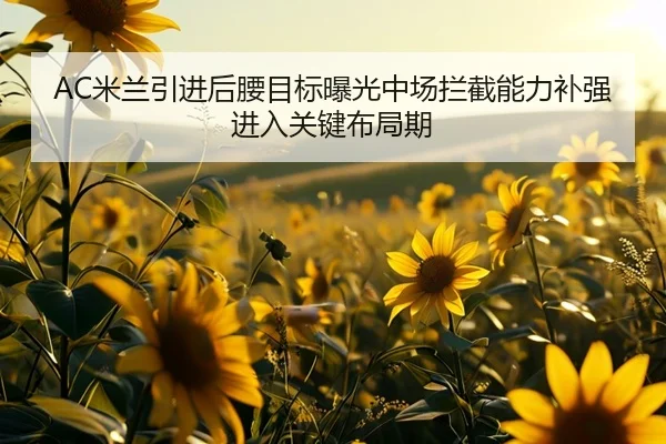 AC米兰引进后腰目标曝光中场拦截能力补强进入关键布局期